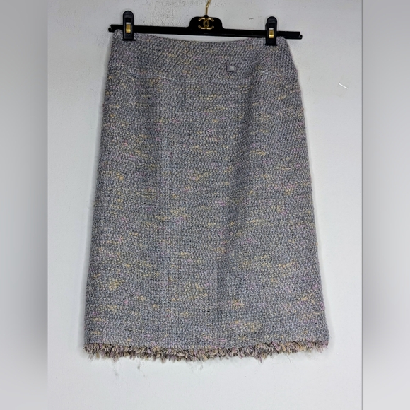 CHANEL Dresses & Skirts - CHANEL Tweed Skirt in Pastels